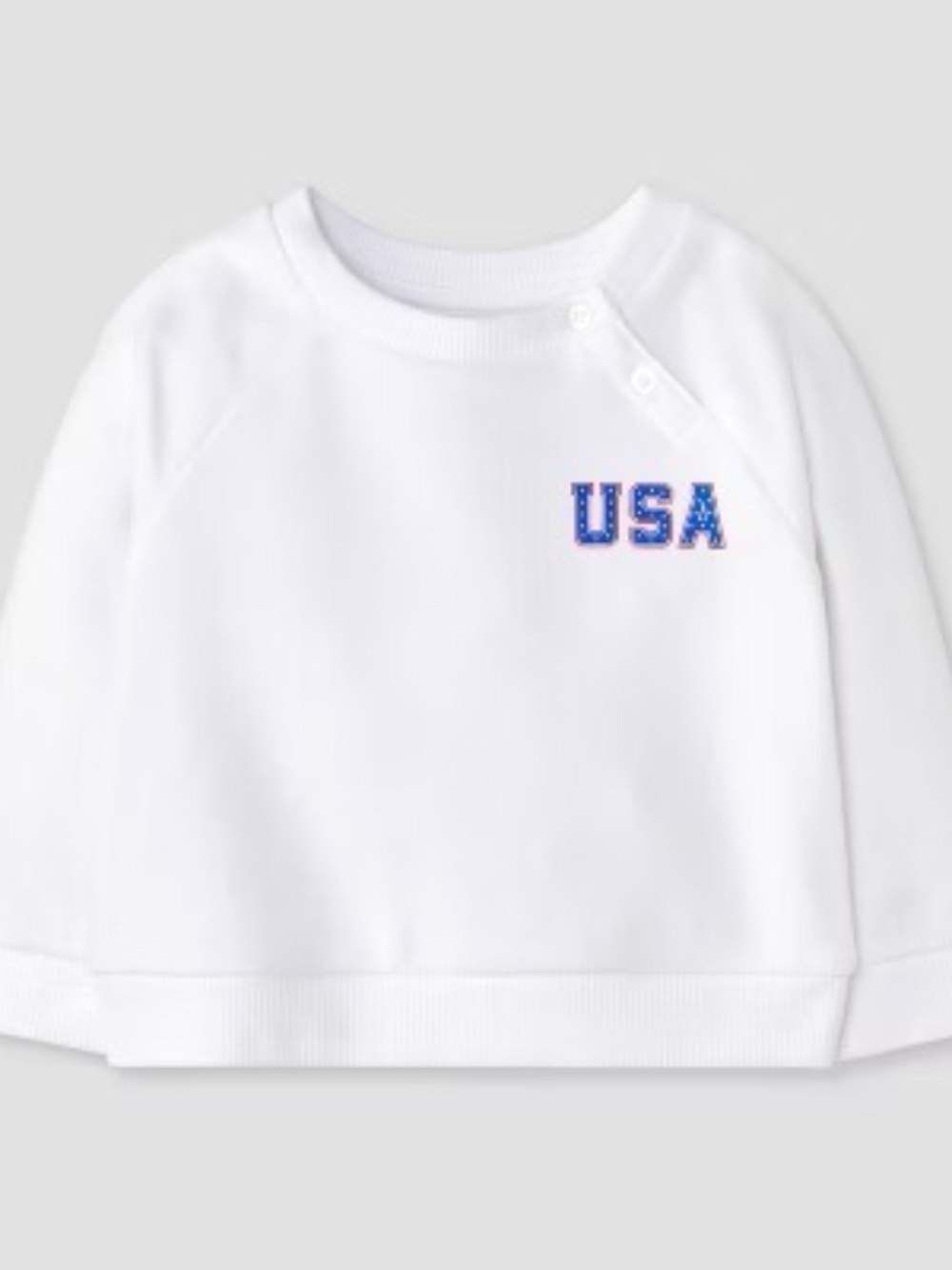 NWT Target Newborn USA White Sweatshirt